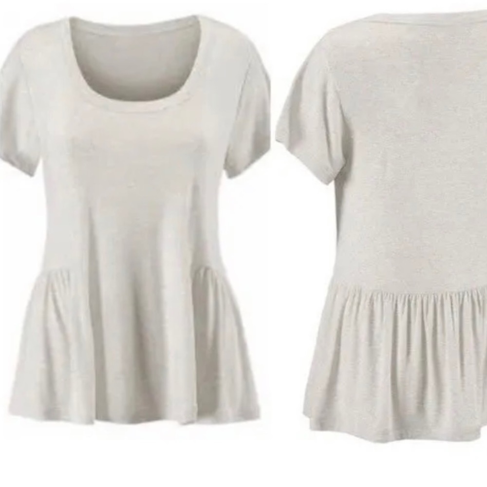 CABI STYLE 5326 HANGOUT TEE IN HEATHERED OATMEAL-MEDIUM
